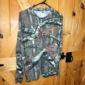 Mens Mossy Oak Break-Up Infinity Long Sleeve Hunting Tee Shirt T size Large Camo